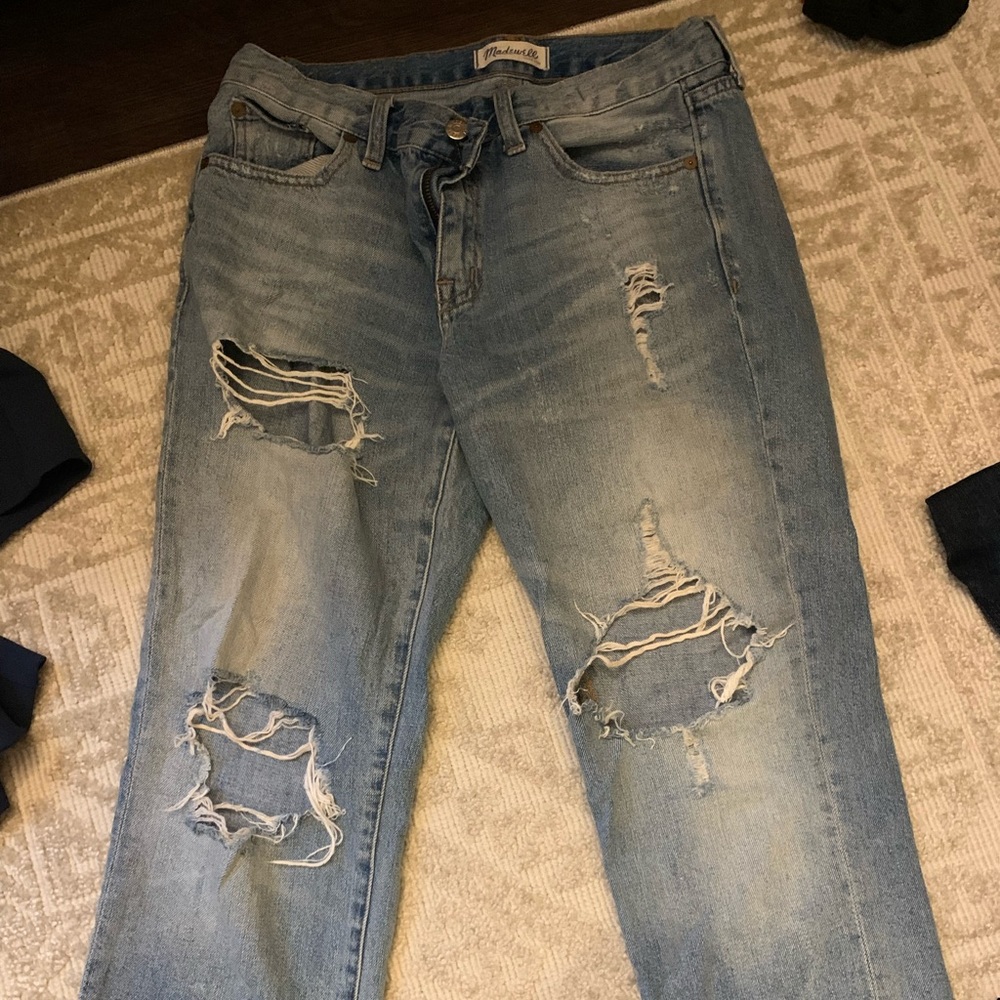 Madewell light wash boy jean